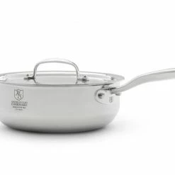 Heritage Steel Cookware Stainless Steel Saucier With Lid | 3 Qt.
