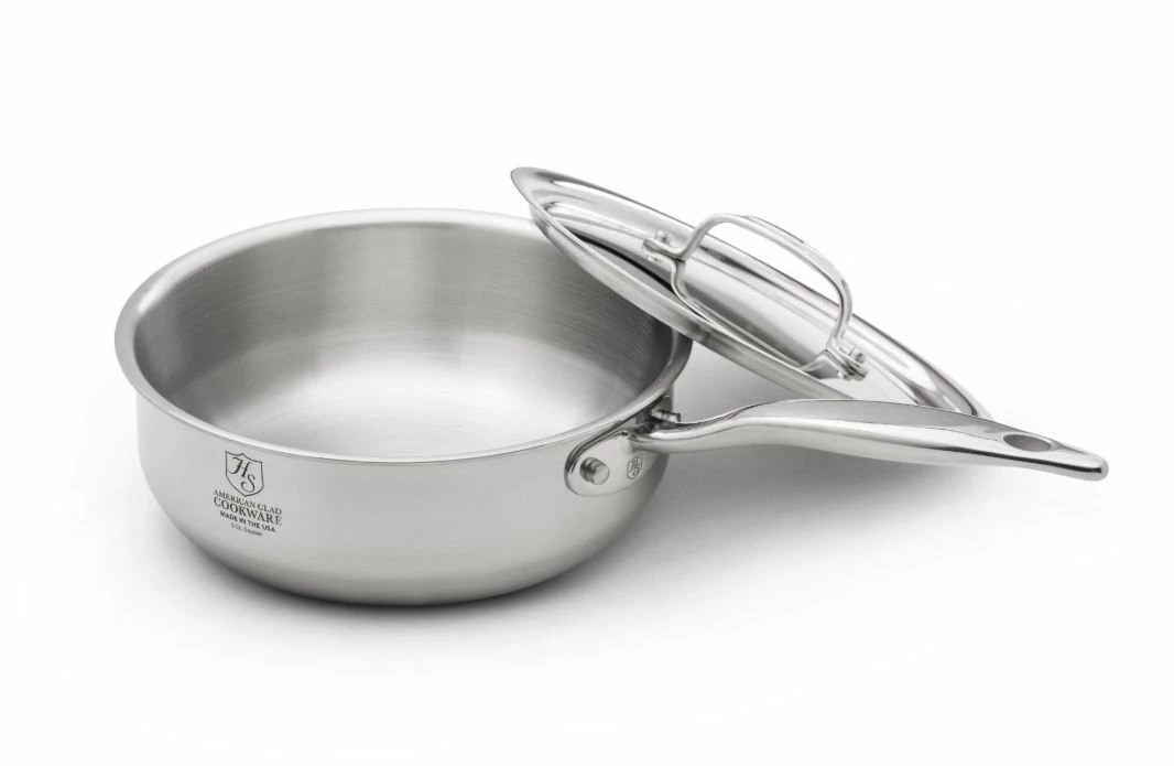 Heritage Steel Cookware Stainless Steel Saucier With Lid | 3 Qt. 2 Heritage Steel Cookware Stainless Steel Saucier With Lid | 3 Qt. - Image 2