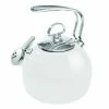 Chantal 1.8 Qt. Enamel-on-Steel Classic Tea Kettle | White