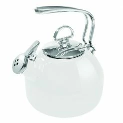 Chantal 1.8 Qt. Enamel-on-Steel Classic Tea Kettle | White