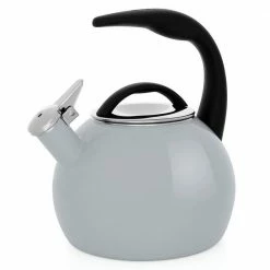 Chantal 2 Qt. Enamel-on-Steel Anniversary Collection Tea Kettle | Fog Grey