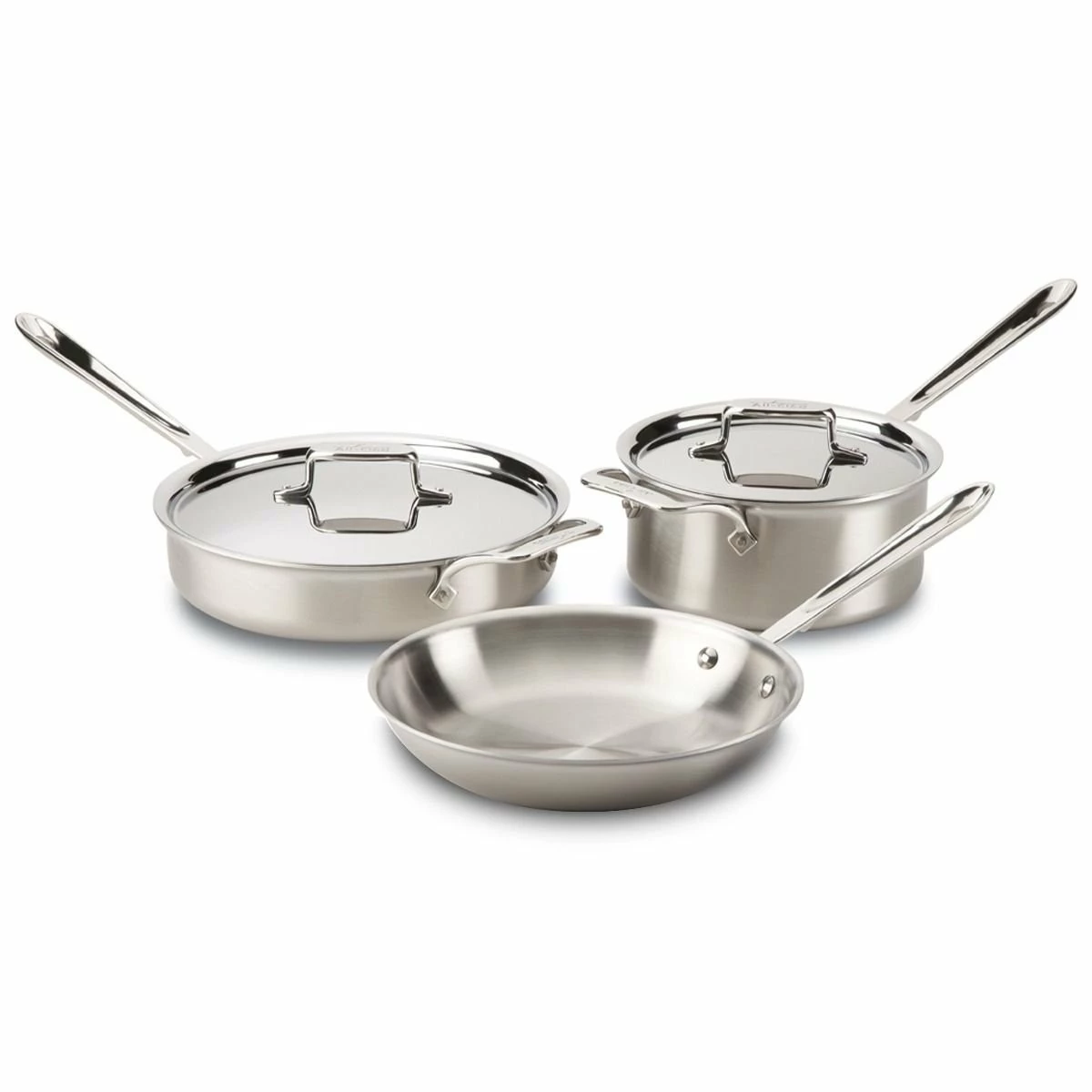 All-Clad D5 Brushed Stainless Steel Cookware Set | 5-Piece 1 All-Clad D5 Brushed Stainless Steel Cookware Set | 5-Piece
