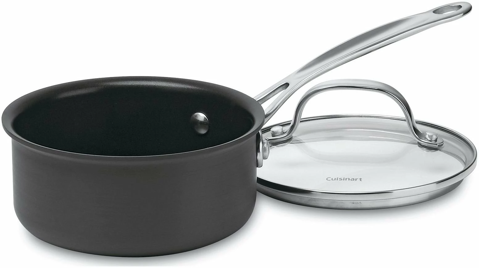 Cuisinart Cuisinart Chef's Classic Hard Anodized Nonstick 1-Quart Saucepan With Lid 1 Cuisinart Cuisinart Chef's Classic Hard Anodized Nonstick 1-Quart Saucepan With Lid