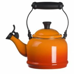 Le Creuset 1.25 Qt. Demi Kettle Tea Pot + 2 - 14oz Mugs Set | Flame Orange -Stovetop Tea Kettles Shop 71iodq ovtl. ac sl1500