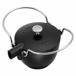 Staub 1 Qt. Round Tea Kettle | Matte Black 7 Staub 1 Qt. Round Tea Kettle | Matte Black -Stovetop Tea Kettles Shop 872078001100 4