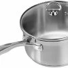 Chantal 21 Steel Induction Saucepan W/ Glass Lid - 3.5 Quart