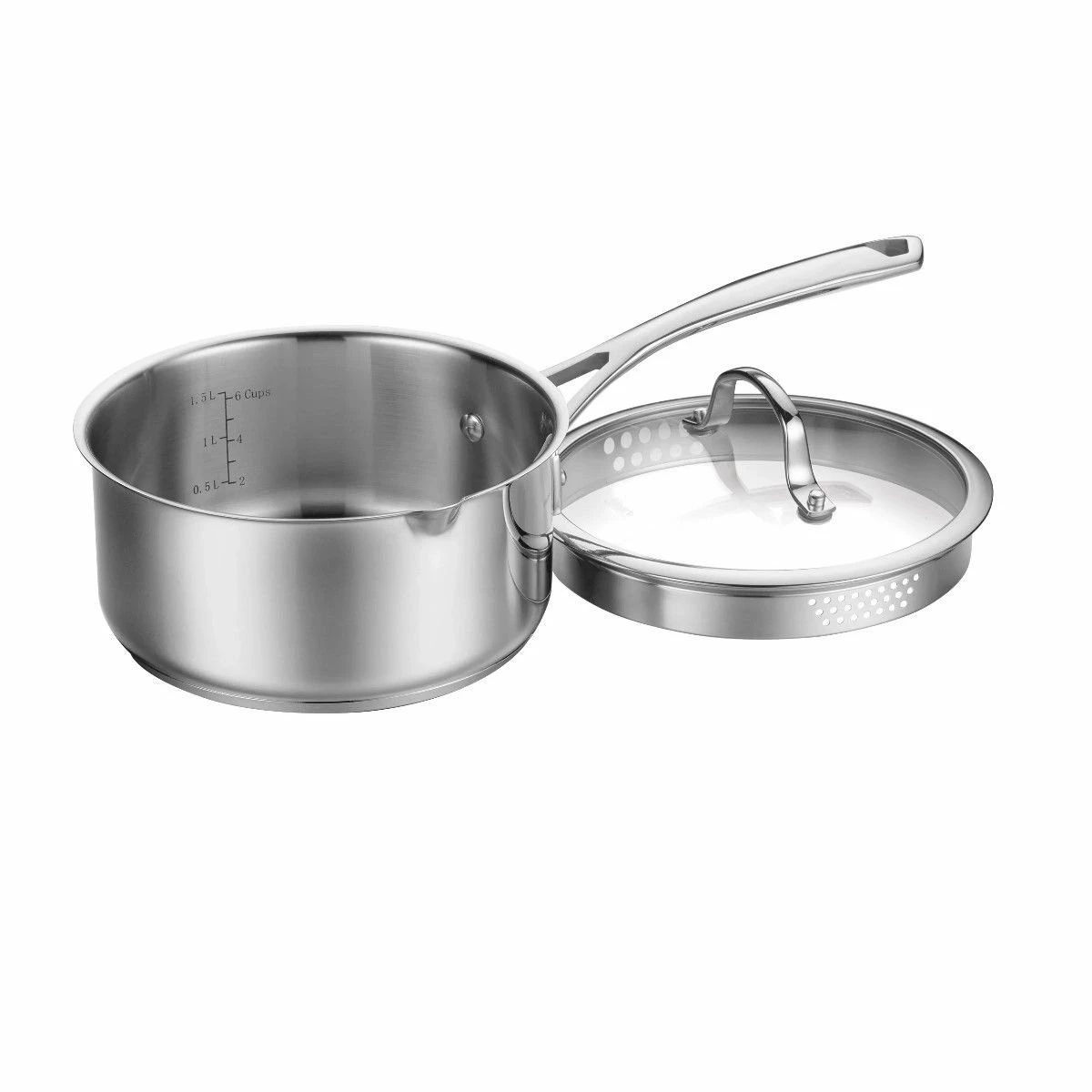Cuisinart Forever Stainless Pour Saucepan With Straining Cover | 2 Qt. 1 Cuisinart Forever Stainless Pour Saucepan With Straining Cover | 2 Qt.