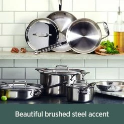 All-Clad D5 Brushed Stainless Steel Saucepan & Lid | 3 Qt. -Stovetop Tea Kettles Shop d55 6