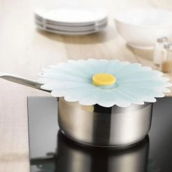 Charles Viancin Silicone Lid | 11" Daisy (Aqua With White) 6 Charles Viancin Silicone Lid | 11" Daisy (Aqua With White) -Stovetop Tea Kettles Shop daisy life 1