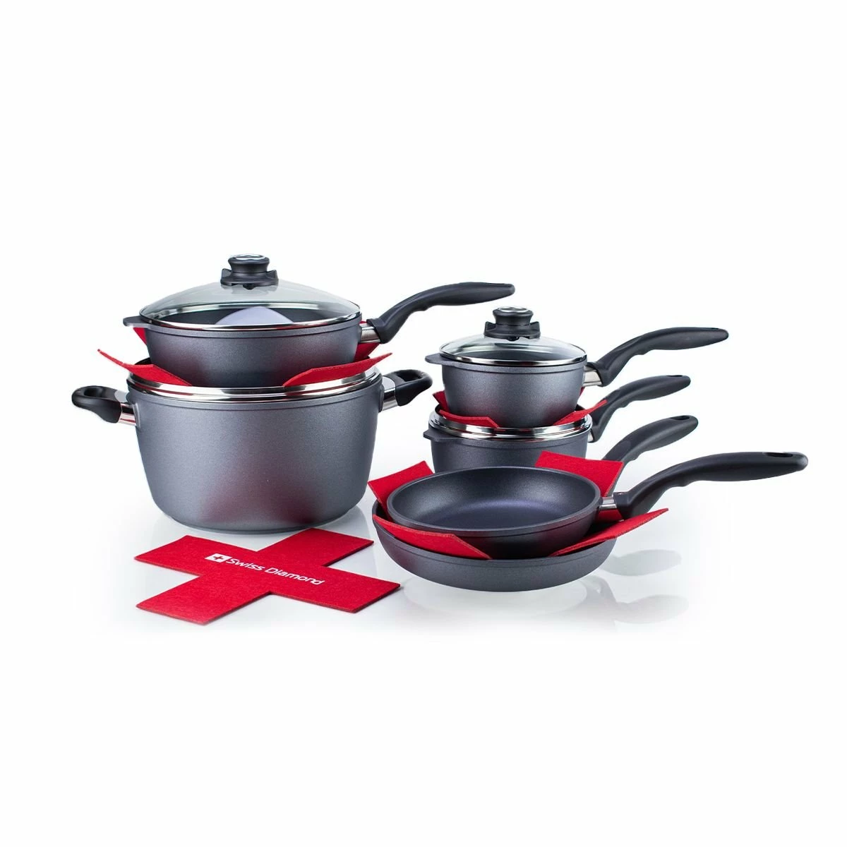 Swiss Diamond | HD 10-Piece Ultimate Kitchen Set + Pan Protectors 2 Swiss Diamond | HD 10-Piece Ultimate Kitchen Set + Pan Protectors - Image 2