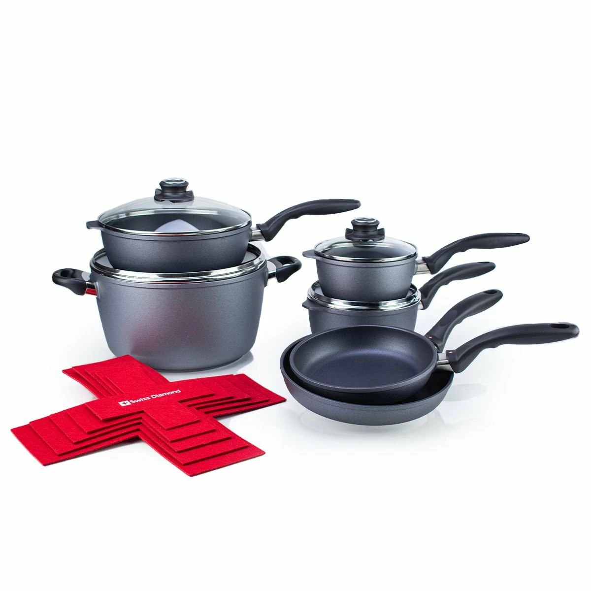 Swiss Diamond | HD 10-Piece Ultimate Kitchen Set + Pan Protectors 1 Swiss Diamond | HD 10-Piece Ultimate Kitchen Set + Pan Protectors