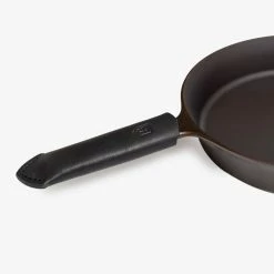 Field Company (Made In USA) Leather Skillet Handle Cover | Black -Stovetop Tea Kettles Shop field lhc black angle