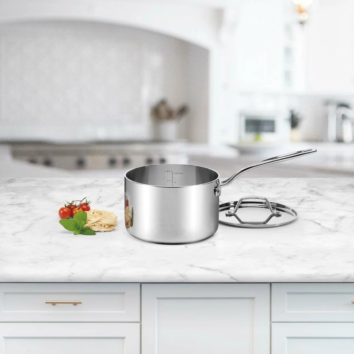 Cuisinart Custom-Clad 5-Ply Stainless Steel Saucepan With Lid | 3 Qt. 2 Cuisinart Custom-Clad 5-Ply Stainless Steel Saucepan With Lid | 3 Qt. - Image 2