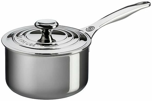 Le Creuset 3 Qt. Tri-Ply Stainless Steel Saucepan With Lid 1 Le Creuset 3 Qt. Tri-Ply Stainless Steel Saucepan With Lid