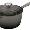 Le Creuset 1.75 Qt. Signature Enameled Cast Iron Saucepan With Stainless Steel Knob | Oyster Grey