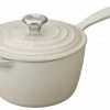 Le Creuset 2.25 Qt. Signature Enameled Cast Iron Saucepan With Stainless Steel Knob | Meringue White