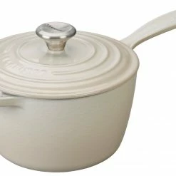Le Creuset 2.25 Qt. Signature Enameled Cast Iron Saucepan With Stainless Steel Knob | Meringue White