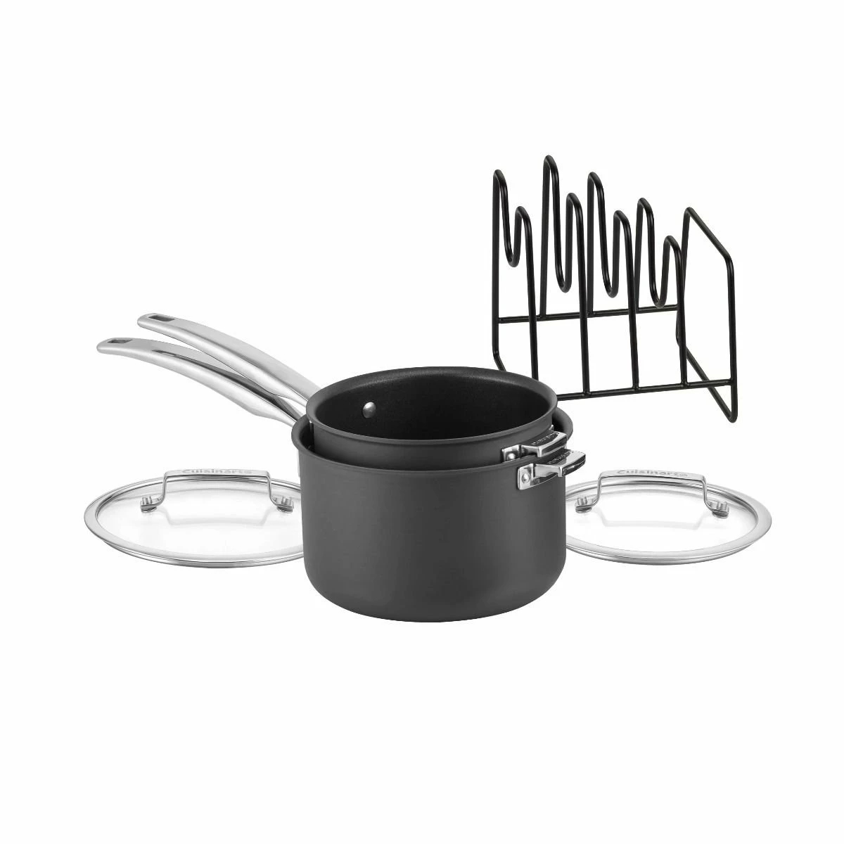 Cuisinart SmartNest Hard Anodized Saucepan Set | 5-Piece 1 Cuisinart SmartNest Hard Anodized Saucepan Set | 5-Piece