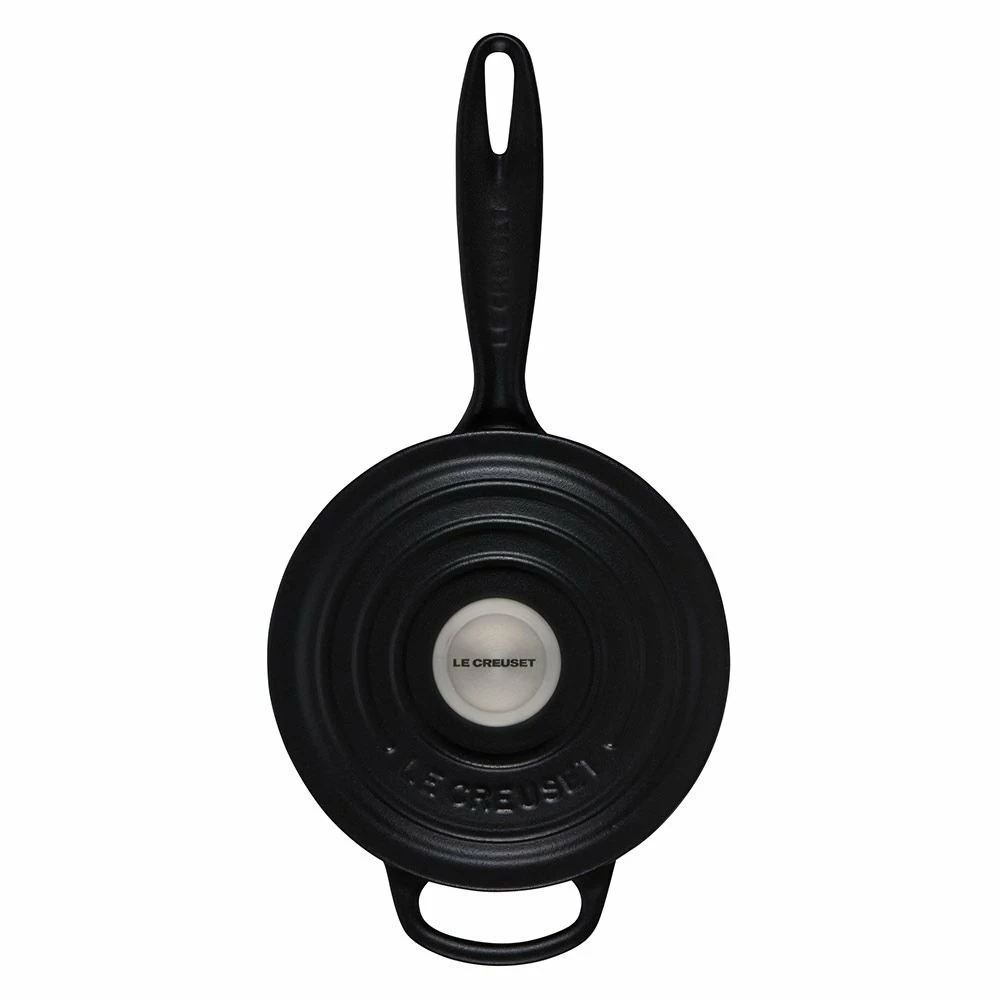 Le Creuset 1.75 Qt. Signature Enameled Cast Iron Saucepan With Stainless Steel Knob | Licorice 3 Le Creuset 1.75 Qt. Signature Enameled Cast Iron Saucepan With Stainless Steel Knob | Licorice - Image 3