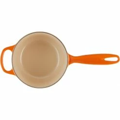 Le Creuset 1.75 Qt. Signature Enameled Cast Iron Saucepan With Stainless Steel Knob | Flame Orange 8 Le Creuset 1.75 Qt. Signature Enameled Cast Iron Saucepan With Stainless Steel Knob | Flame Orange -Stovetop Tea Kettles Shop rs11970 signature iron handle saucepan 160401s