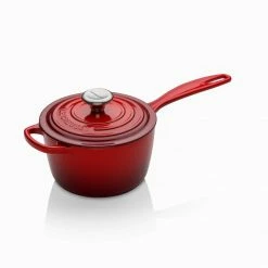 Le Creuset 1.75 Qt. Signature Enameled Cast Iron Saucepan With Stainless Steel Knob | Cerise/Cherry Red