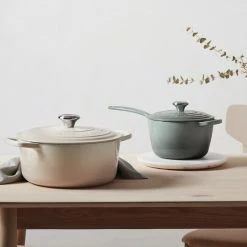 Le Creuset 2.25 Qt. Signature Enameled Cast Iron Saucepan With Stainless Steel Knob | Sea Salt 13 Le Creuset 2.25 Qt. Signature Enameled Cast Iron Saucepan With Stainless Steel Knob | Sea Salt -Stovetop Tea Kettles Shop rs9187 spring 2019 newcalmpaletteb 1643 color