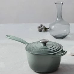 Le Creuset 2.25 Qt. Signature Enameled Cast Iron Saucepan With Stainless Steel Knob | Sea Salt 12 Le Creuset 2.25 Qt. Signature Enameled Cast Iron Saucepan With Stainless Steel Knob | Sea Salt -Stovetop Tea Kettles Shop rs9193 spring 2019 seasaltgroup 0617