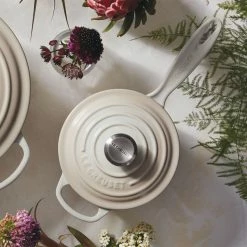 Le Creuset 1.75 Qt. Signature Enameled Cast Iron Saucepan With Stainless Steel Knob | Meringue White 5 Le Creuset 1.75 Qt. Signature Enameled Cast Iron Saucepan With Stainless Steel Knob | Meringue White -Stovetop Tea Kettles Shop sauce1
