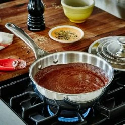 Le Creuset 2 Qt. Stainless Steel Saucier Pan With Lid -Stovetop Tea Kettles Shop saucier3