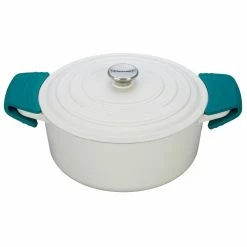 Le Creuset Silicone Handle Grips Set | Caribbean Blue -Stovetop Tea Kettles Shop silicone handle grips in caribbean blue sg100 17 1